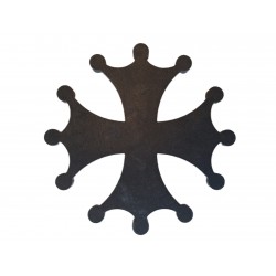 Croix Occitane en Ardoise Noire 28 cm