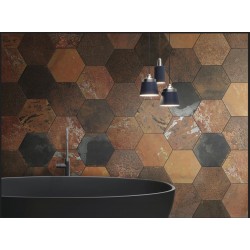 Carreaux en grès cérame Oxydo Hexagone de 25 cm ép: 9 mm